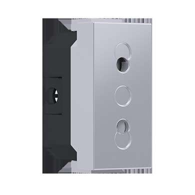  MODYS EURO SOCKET WITH SHUTTERS SILVER 1 M. 2P 10A 250VAC IP20 