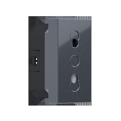  MODYS EURO SOCKET WITH SHUTTERS ANTHRACITE 1 M. 2P 10A 250VAC IP20 