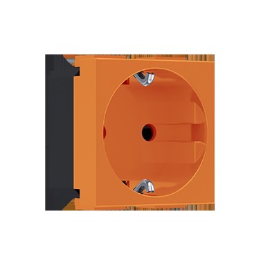  MODYS SCHUKO SOCKET ORANGE ANTIBACT. 2 M. 2P+E 16A 250VAC IP20