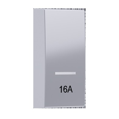  MODYS BUTTON WITH INDICATOR 16A 2 M. SILVER