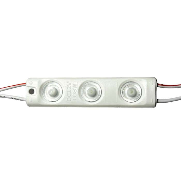 LED MODULE 12V PC 1,08W 6500K 180LM/M 50.000HRS IP66 Ra70 5YRS, 3pcs