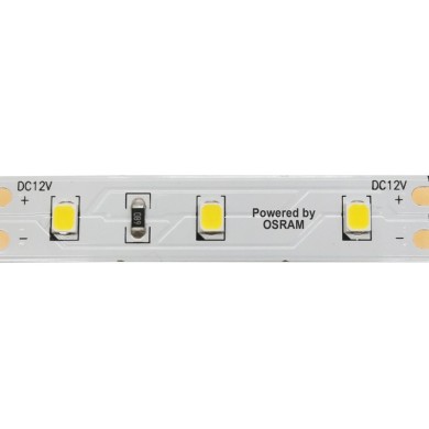 LED SMD STRIP 12V DC 12W/M 4000K 1400LM/M IP20 10MM Ra80 OSRAM 2835 60LEDS/M 3SDCM 5M REEL 5YRS 