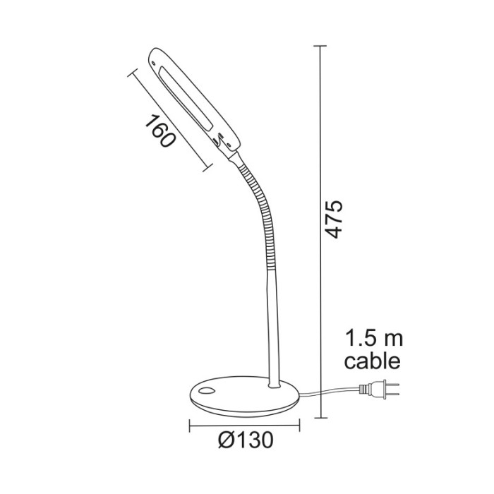 LED Φ/Σ ΓΡΑΦΕΙΟΥ 5W ΛΕΥΚΟ 4000Κ ΜΕ ΣΠΙΡΑΛ 230V Φ13XH47,5CM BAZ