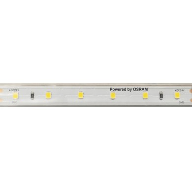 LED SMD STRIP 24V DC 12W/M 3000K 1250LM/M IP66 12MM Ra80 OSRAM 2835 60LEDS/M 3SDCM 5M REEL 5YRS 
