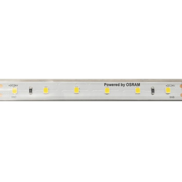 LED SMD STRIP 24V DC 12W/M 3000K 1250LM/M IP66 12MM Ra80 OSRAM 2835 60LEDS/M 3SDCM 5M REEL 5YRS 