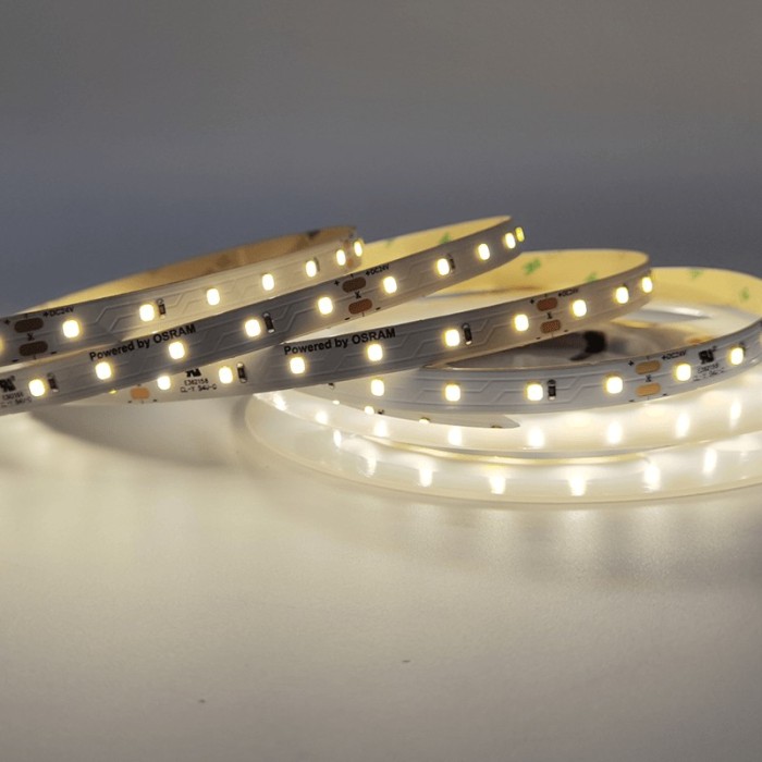 LED SMD STRIP 24V DC 12W/M 4000K 1250LM/M IP20 10MM Ra80 OSRAM 2835 60LEDS/M 3SDCM 5M REEL 5YRS
