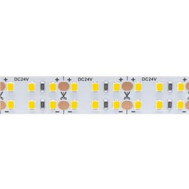 LED SMD STRIP 24V DC 40W/M 3000K 4120LM/M IP20 15MM Ra80 OSRAM 2835 240LEDS/M 3SDCM 5M REEL 5YRS 