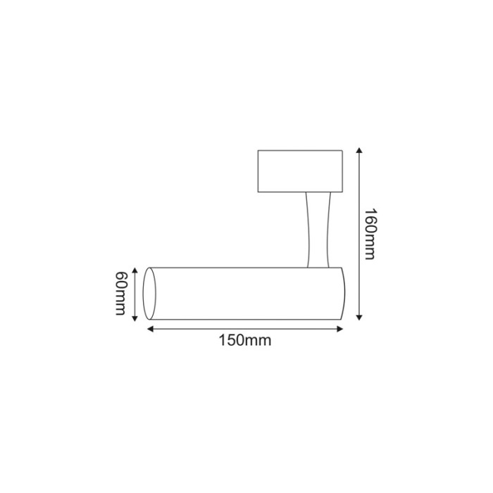  SPOT TRACK 1 PHASE WHITE ALUMINUM 150x60