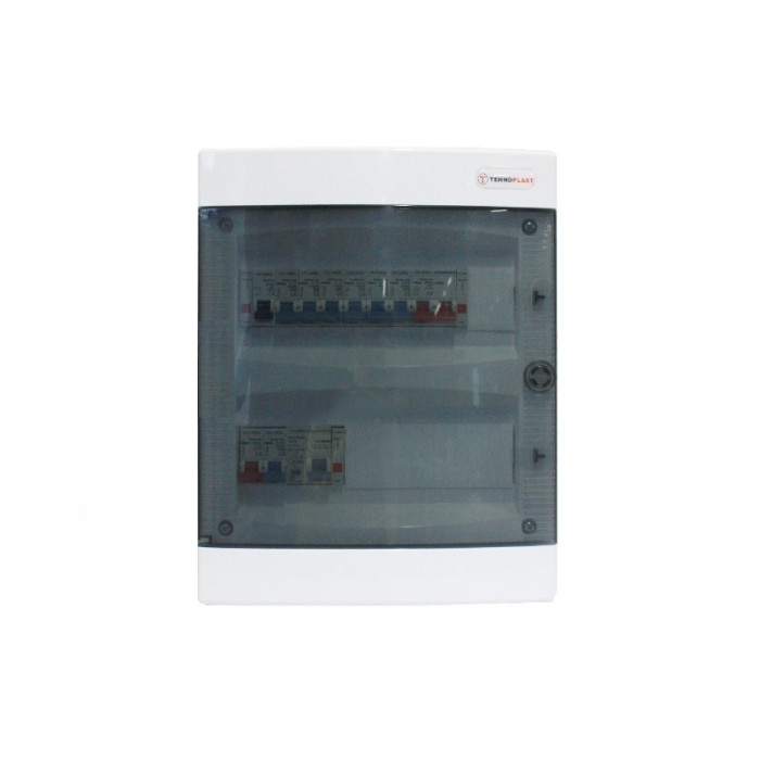 RECESSED FUSE BOX 2 SERIES FULL RCCB 1Φ 
