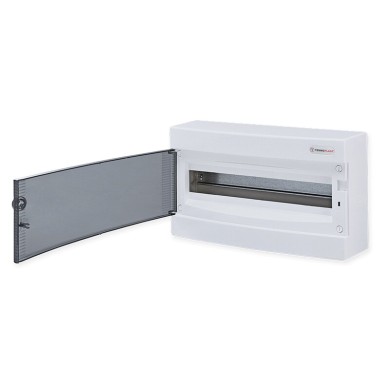 SURFACE MOUNTING ENCLOSURE 18 MODULES TRANSPARENT DOOR 1 ROW IP40