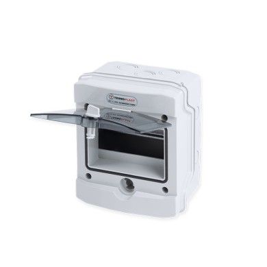 N6D SURFACE MOUNTING 6 MODULES 1 ROW TRANSPARENT DOOR IP65