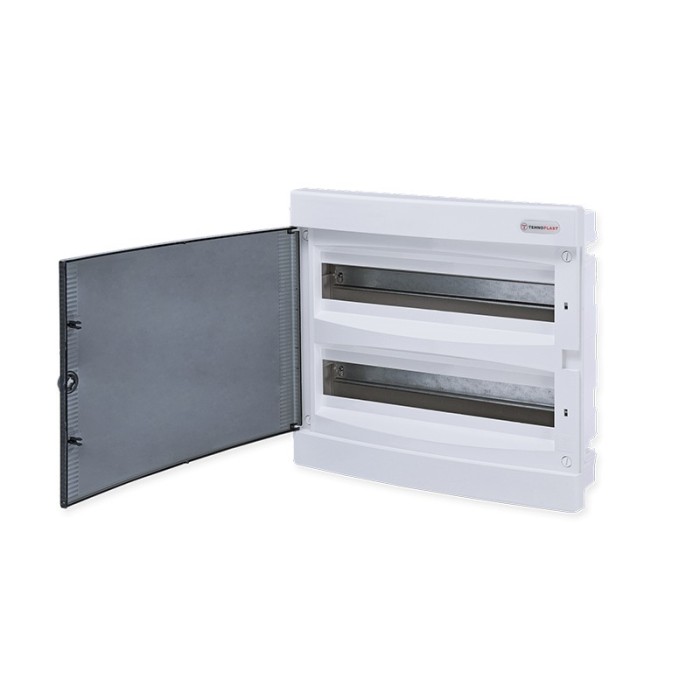 ΧΩΝΕΥΤΗ ΔΙΑΦΑΝΗ ΠΛΑΣΤΙΚΗ ΠΟΡΤΑ ΚΑΙ ΠΛΑΣΤΙΚΟ ΠΛΑΙΣΙΟ U2X18C 36 ΘΕΣΕΩΝ 2 ΣΕΙΡΩΝ IP40