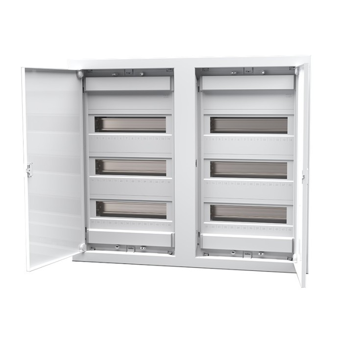 FLUSH MOUNTING ENCLOSURE 72 MODULES METAL DOOR 3 ROWS IP40