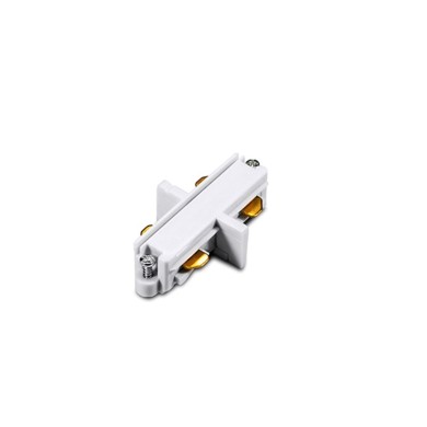 WHITE STRAIGHT CONNECTOR WITH 2 WIRES