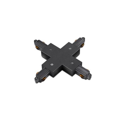 CONNECTOR CROSS FOR TRACK 2 WIRES BLACK