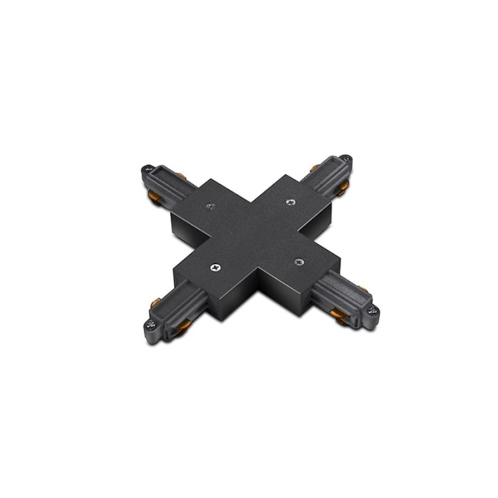 CONNECTOR CROSS FOR TRACK 2 WIRES BLACK