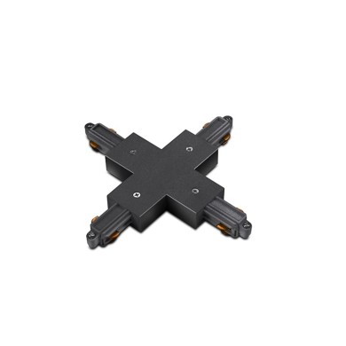 CONNECTOR CROSS FOR TRACK 2 WIRES GREY