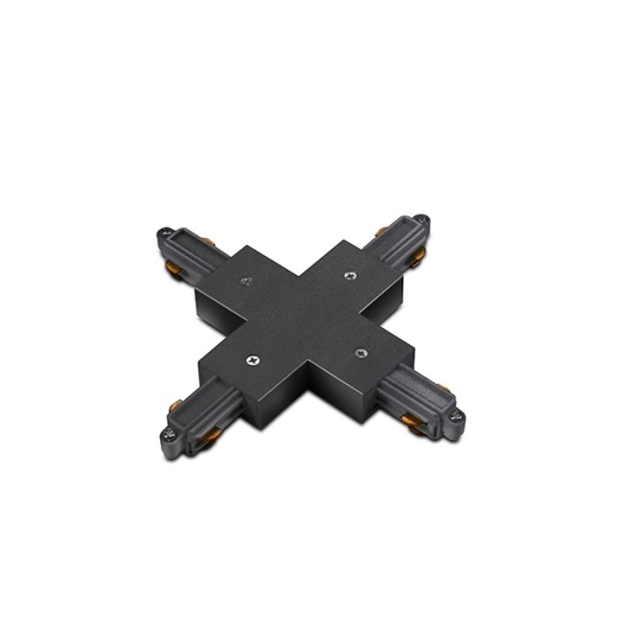 CONNECTOR CROSS FOR TRACK 2 WIRES GREY
