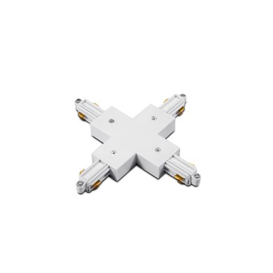 CONNECTOR CROSS FOR TRACK 2 WIRES WHITE