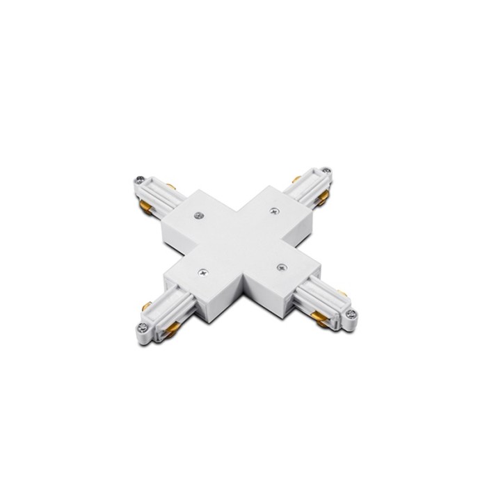 CONNECTOR CROSS FOR TRACK 2 WIRES WHITE