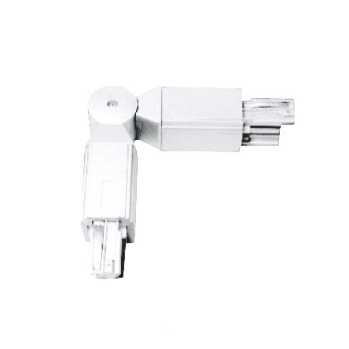 CONNECTOR L TYPE FOR TRACK 4CABLE WHITE