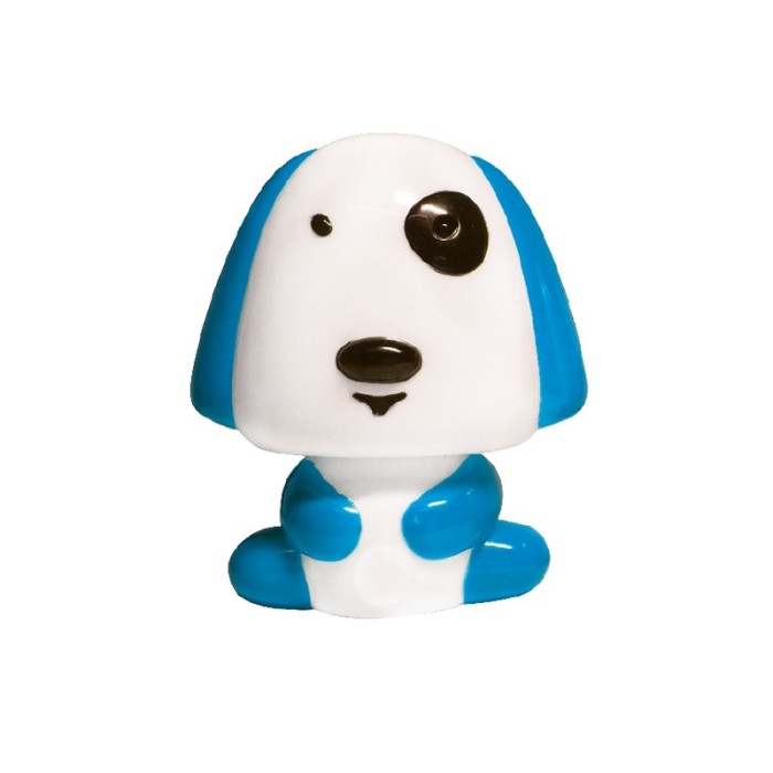LED BLUE PUPPY WITH SWITCH 0,4W 6000Κ DAY-NIGHT 230V 8XH9CM