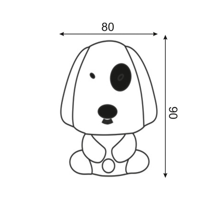 LED BLUE PUPPY WITH SWITCH 0,4W 6000Κ DAY-NIGHT 230V 8XH9CM