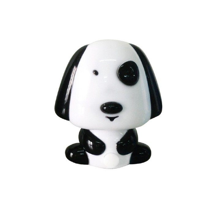 LED BLACK PUPPY WITH SWITCH 0,4W 6000Κ DAY-NIGHT 230V 8XH9CM
