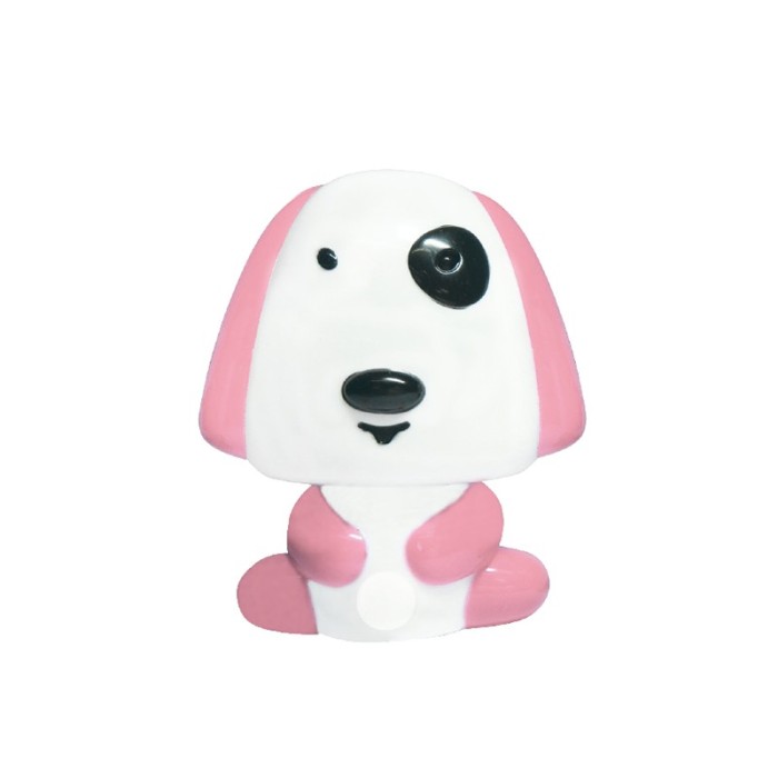 LED PINK PUPPY WITH SWITCH 0,4W 6000Κ DAY-NIGHT 230V 8XH9CM