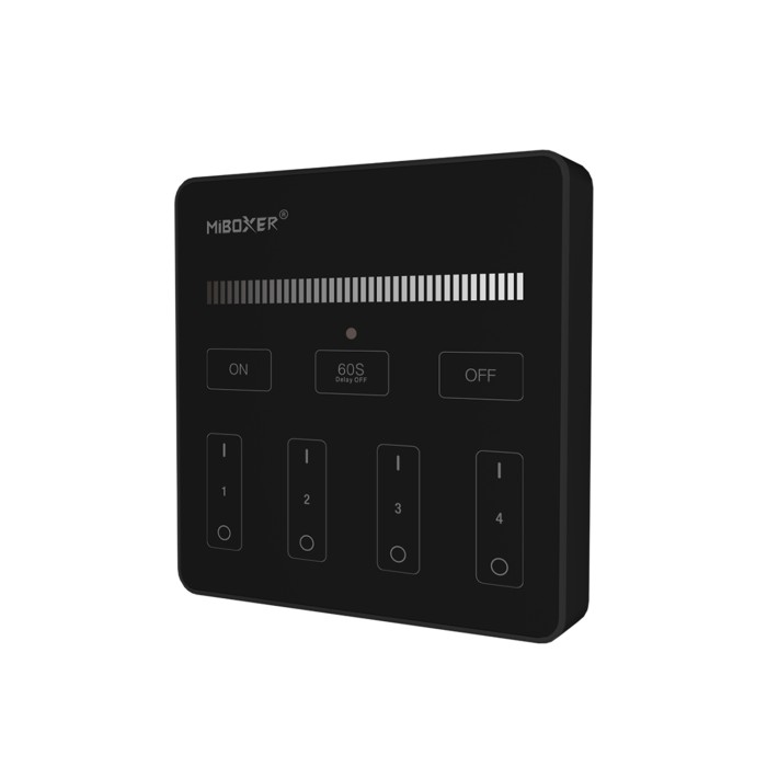 ΕΛΕΓΚΤΗΣ LED ΜΟΝΟΥ ΧΡΩΜΑΤΟΣ 4 ΖΩΝΩΝ ACA A-B1-B ΜΑΥΡΟΣ IP20