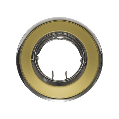 ΣΠΟΤ ΧΩΝΕΥΤΟ ΚΙΝΗΤΟ ΣΤΡΟΓΓΥΛΟ ΑΤΣΑΛΙ ΧΡΥΣΟ & ΑΣΗΜΙ ΠΕΡΛΕ ΣΥΜΒΑΤΙΚΟ 1xG4 IP20 Φ64mm