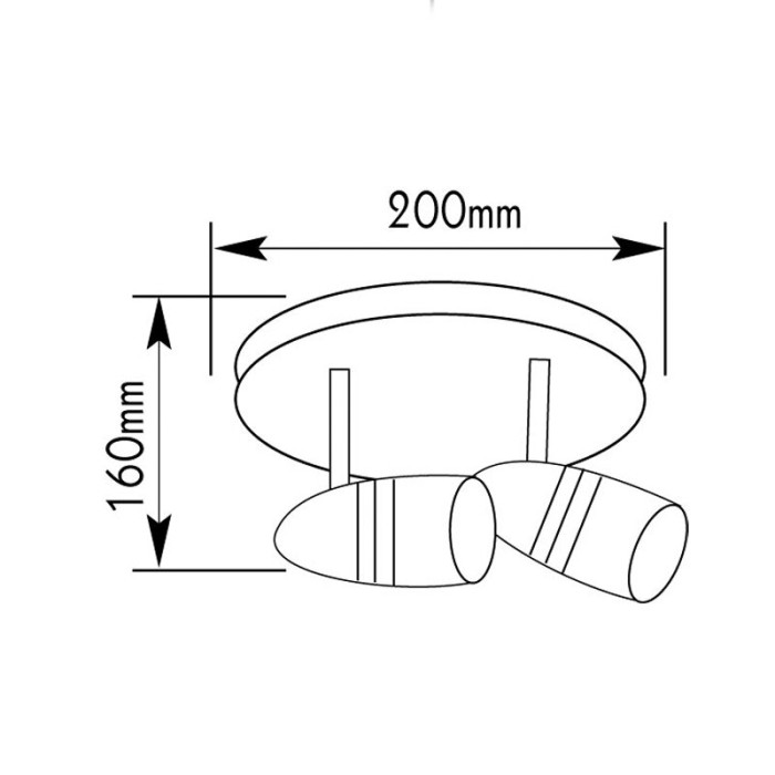 ΣΠΟΤ ΕΞΩΤ R63 2Φ Νο97 ΜΑΥΡΟ