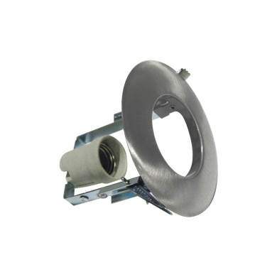 ΣΠΟΤ ΧΩΝΕΥΤΟ ΣΤΡΟΓΓΥΛΟ ΑΤΣΑΛΙ ΝΙΚΕΛ ΜΑΤ  ΣΥΜΒΑΤΙΚΟ 1xE27  IP20 Φ128x115mm