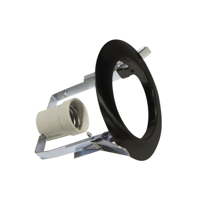 ΣΠΟΤ ΧΩΝΕΥΤΟ ΣΤΡΟΓΓΥΛΟ ΑΤΣΑΛΙ ΑΜΜΩΔΕΣ ΜΑΥΡΟ ΣΥΜΒΑΤΙΚΟ 1xE27  IP20 Φ128x120mm