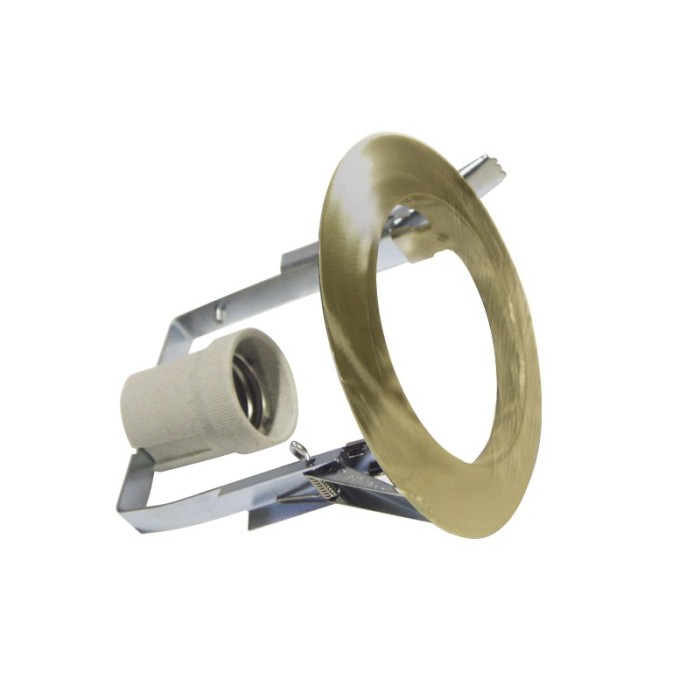 ΣΠΟΤ ΧΩΝΕΥΤΟ ΣΤΡΟΓΓΥΛΟ ΑΤΣΑΛΙ ΧΡΥΣΟ ΜΑΤ ΣΥΜΒΑΤΙΚΟ 1xE27  IP20 Φ128x120mm