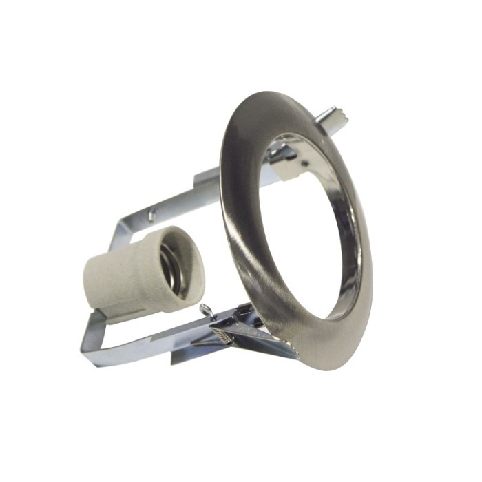 ΣΠΟΤ ΧΩΝΕΥΤΟ ΣΤΡΟΓΓΥΛΟ ΑΤΣΑΛΙ ΝΙΚΕΛ ΜΑΤ ΣΥΜΒΑΤΙΚΟ 1xE27  IP20 Φ128x120mm