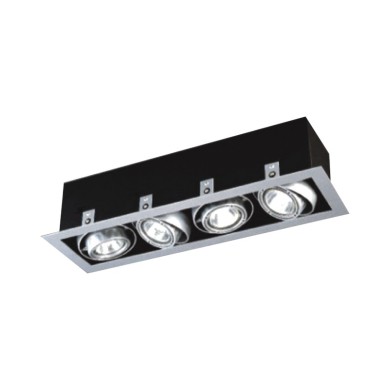 4 X GU10 metallic grey