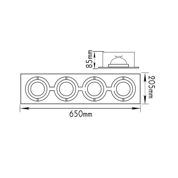 ΣΠΟΤ 4ΦΩΤΟ ΧΩΝ ΠΑΡ/ΜΟ AR111 ΓΚΡΙ