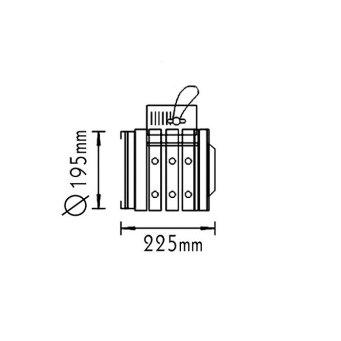 ΠΡΟΒΟΛΕΑΣ 70W HQI ΓΚΡΙ ΜΕΤΑΛΛ