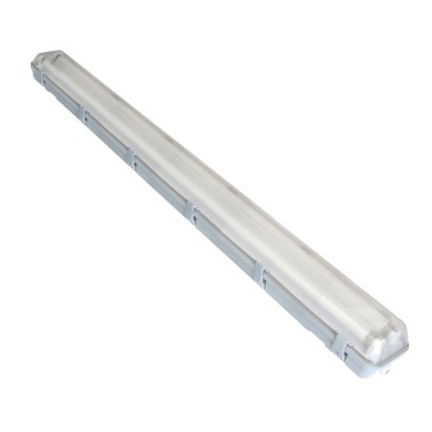 WATERPROOF LUMINAIRE T8 1X18W PC WITHOUT BALLAST 6CLIP