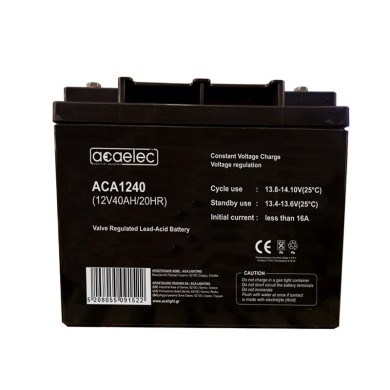 BATTERY AGM VRLA 12V 40AH/20HR (M6 terminal)
