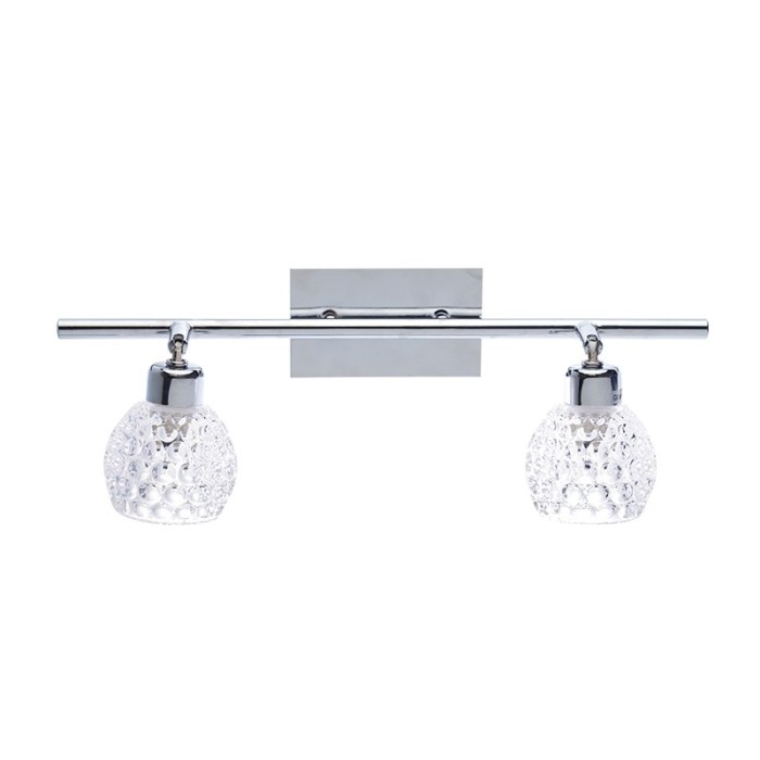 NETTO WALL LAMP 2ΧG9 GLASS+CHROME OSTRAVA