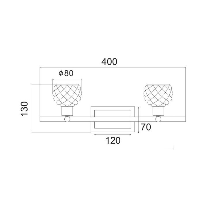 NETTO WALL LAMP 2ΧG9 GLASS+CHROME OSTRAVA