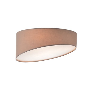 CEILING LIGHT 3ΧΕ27 PAL BROWN FABRIC+ACRYLIC Φ40ΧΗ18CM PABLO