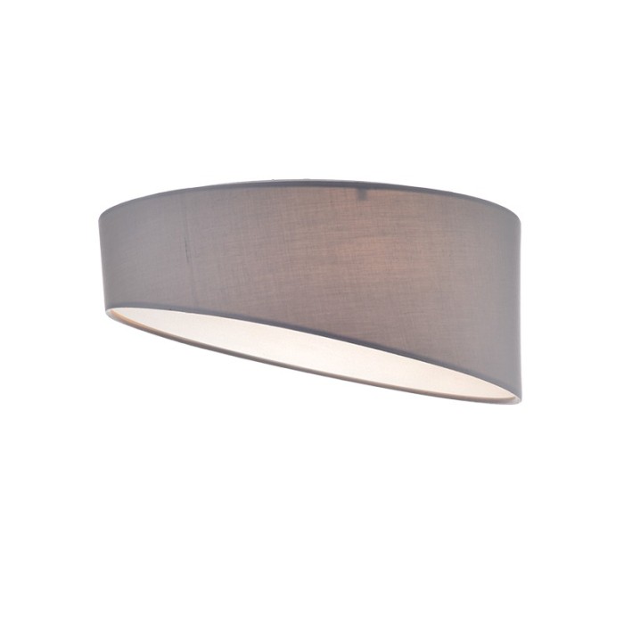 CEILING LIGHT 3ΧΕ27 PAL GREY FABRIC+ACRYLIC Φ40ΧΗ18CM PABLO