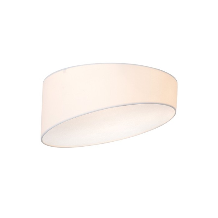 CEILING LIGHT 3ΧΕ27 WHITE FABRIC+ACRYLIC Φ40ΧΗ18CM PABLO