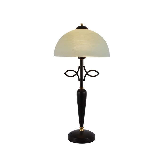 TABLE LAMP 1ΧΕ27 HONEY GLASS+BROWN-GOLD METAL ELECTRA