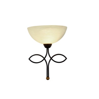 NETTO WALL LAMP 1ΧΕ27 HONEY GLASS+BROWN-GOLD METAL ELECTRA
