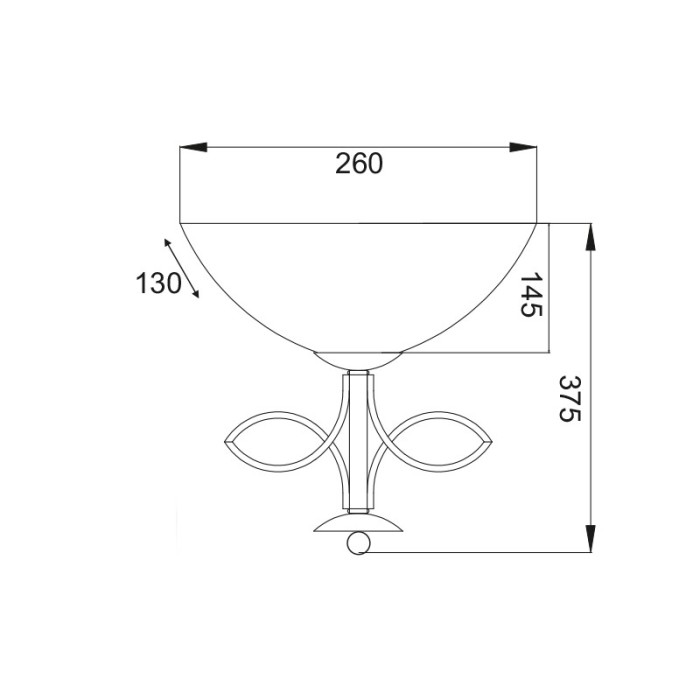 NETTO ΦΩΤΙΣΤΙΚΟ ΕΠΙΤΟΙΧΟ ΜΕΛΙ ΜΕΤΑΛΛΙΚΟ ΣΥΜΒΑΤΙΚΟ 1ΧΕ27 IP20 260Χ375mm