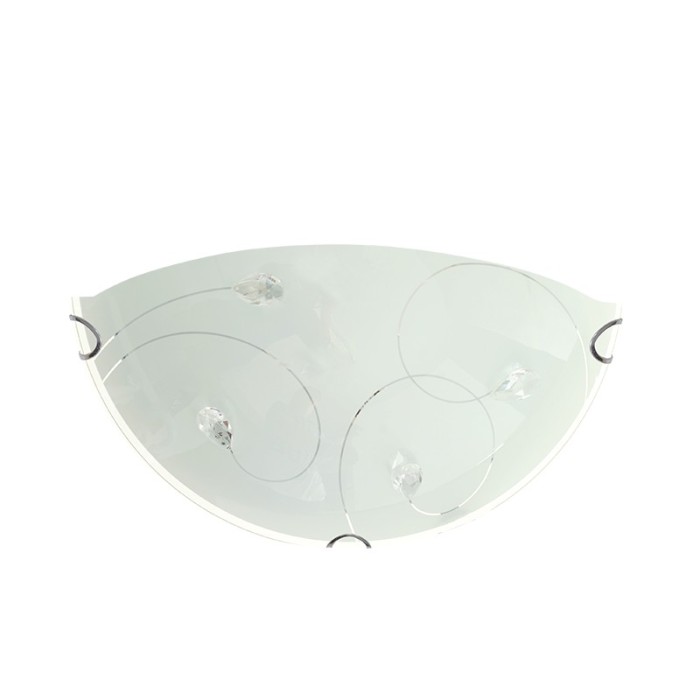 CEILING GLASS+CRYSTAL D30CM 2ΧΕ27 ANYA